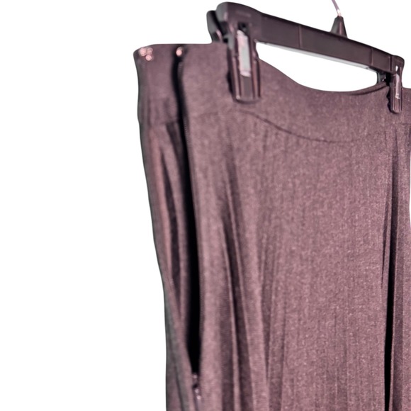 LOFT‎ Petites Pleated Midi Skirt Womens 10P Gray Career Casual Elegant - Picture 4 of 7